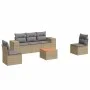 Garden sofa set with cushions 6 pieces beige synthetic rattan by , Garden sets - Ref: Foro24-3225387, Price: 365,83 €, Discou...
