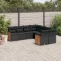 Set de sofás de jardín 8 piezas y cojines ratán sintético negro de , Conjuntos de jardín - Ref: Foro24-3260634, Precio: 525,7...