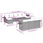 11-teiliges Gartensofa-Set und graue synthetische Rattankissen von , Gartensets - Ref: Foro24-3257117, Preis: 669,23 €, Rabat...