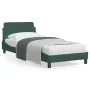 Dark green velvet bed frame with headboard 90x200 cm by , Beds and slatted bases - Ref: Foro24-373115, Price: 110,96 €, Disco...