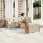 Garden sofa set with beige cushions 10 pieces synthetic rattan by , Garden sets - Ref: Foro24-3260378, Price: 689,13 €, Disco...