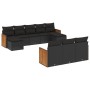 Garden sofa set 10 pieces with black synthetic rattan cushions by , Garden sets - Ref: Foro24-3260494, Price: 603,20 €, Disco...