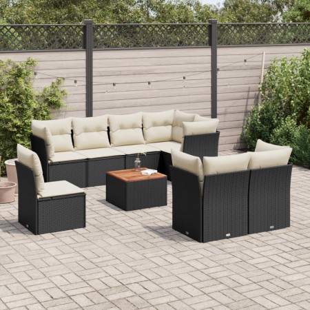 8-piece garden sofa set and black synthetic rattan cushions by , Garden sets - Ref: Foro24-3223739, Price: 505,80 €, Discount: %