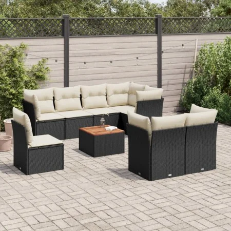 8-teiliges Gartensofa-Set und schwarze synthetische Rattankissen von , Gartensets - Ref: Foro24-3223739, Preis: 551,74 €, Rab...
