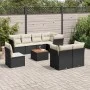 Set de sofás de jardín 8 piezas y cojines ratán sintético negro de , Conjuntos de jardín - Ref: Foro24-3223739, Precio: 549,6...