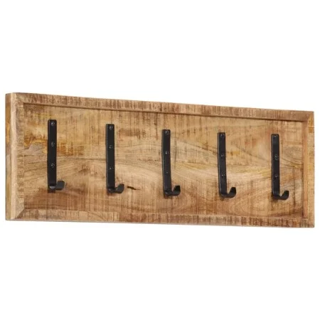 Wandgarderobe mit 5 Haken aus massivem Mangoholz von , Hut- und Garderobenständer - Ref: Foro24-358953, Preis: 38,53 €, Rabat...
