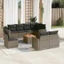 Set de muebles de jardín 9 pzas y cojines ratán sintético gris de , Conjuntos de jardín - Ref: Foro24-3224219, Precio: 559,17...