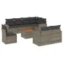 9-piece garden furniture set and gray synthetic rattan cushions by , Garden sets - Ref: Foro24-3224219, Price: 559,66 €, Disc...