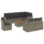 9-teiliges Gartenmöbel-Set und graue synthetische Rattankissen von , Gartensets - Ref: Foro24-3224219, Preis: 549,57 €, Rabat...