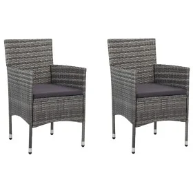 Garden dining chairs 2 units gray synthetic rattan by vidaXL, Garden chairs - Ref: Foro24-46180, Price: 124,96 €, Discount: %
