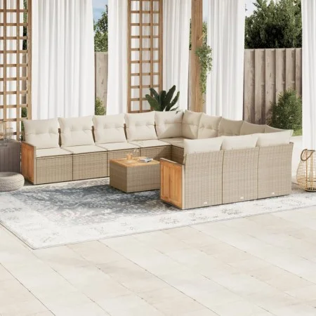 12-piece garden sofa set and brown synthetic rattan cushions by , Garden sets - Ref: Foro24-3260518, Price: 848,66 €, Discoun...