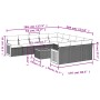 12-teiliges Gartensofa-Set und braune synthetische Rattankissen von , Gartensets - Ref: Foro24-3260518, Preis: 848,14 €, Raba...