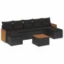Set de sofás de jardín 8 piezas y cojines ratán sintético negro de , Conjuntos de jardín - Ref: Foro24-3260319, Precio: 450,0...