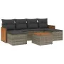 7-piece garden sofa set with gray PE rattan cushions by , Garden sets - Ref: Foro24-3260310, Price: 411,41 €, Discount: %