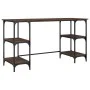 Oak brown engineering metal and wood desk 140x50x75 cm by , Desks - Ref: Foro24-845330, Price: 90,47 €, Discount: %