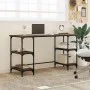 Oak brown engineering metal and wood desk 140x50x75 cm by , Desks - Ref: Foro24-845330, Price: 90,47 €, Discount: %