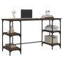 Escritorio metal y madera ingeniería marrón roble 140x50x75 cm de , Escritorios - Ref: Foro24-845330, Precio: 91,58 €, Descue...