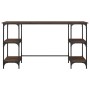 Escritorio metal y madera ingeniería marrón roble 140x50x75 cm de , Escritorios - Ref: Foro24-845330, Precio: 91,58 €, Descue...