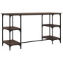 Escritorio metal y madera ingeniería marrón roble 140x50x75 cm de , Escritorios - Ref: Foro24-845330, Precio: 91,58 €, Descue...