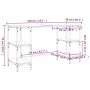 Oak brown engineering metal and wood desk 140x50x75 cm by , Desks - Ref: Foro24-845330, Price: 90,47 €, Discount: %