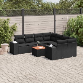 8-teiliges Gartensofa-Set und schwarze synthetische Rattankissen von , Gartensets - Ref: Foro24-3257700, Preis: 600,17 €, Rab...