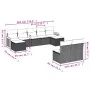 9-teiliges Gartensofa-Set mit beigen synthetischen Rattankissen von , Gartensets - Ref: Foro24-3260456, Preis: 527,44 €, Raba...