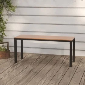Garden bench steel and WPC brown and black 110 cm by , garden benches - Ref: Foro24-317142, Price: 77,79 €, Discount: %
