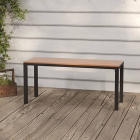 Gartenbank aus Stahl und WPC braun und schwarz 110 cm von , Gartenbänke - Ref: Foro24-317142, Preis: 99,00 €, Rabatt: %