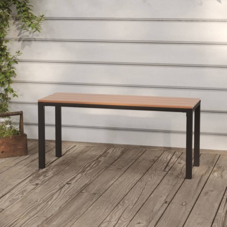 Gartenbank aus Stahl und WPC braun und schwarz 110 cm von , Gartenbänke - Ref: Foro24-317142, Preis: 99,00 €, Rabatt: %