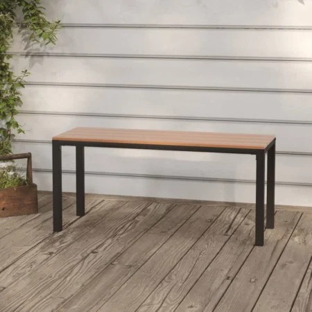 Gartenbank aus Stahl und WPC braun und schwarz 110 cm von , Gartenbänke - Ref: Foro24-317142, Preis: 83,08 €, Rabatt: %