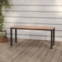 Gartenbank aus Stahl und WPC braun und schwarz 110 cm von , Gartenbänke - Ref: Foro24-317142, Preis: 99,00 €, Rabatt: %