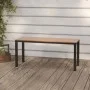Gartenbank aus Stahl und WPC braun und schwarz 110 cm von , Gartenbänke - Ref: Foro24-317142, Preis: 83,08 €, Rabatt: %