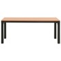 Gartenbank aus Stahl und WPC braun und schwarz 110 cm von , Gartenbänke - Ref: Foro24-317142, Preis: 99,00 €, Rabatt: %