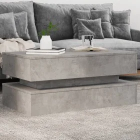 Coffee table with LED lights concrete gray 90x50x40 cm by , Coffee table - Ref: Foro24-839864, Price: 93,53 €, Discount: %