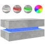 Coffee table with LED lights concrete gray 90x50x40 cm by , Coffee table - Ref: Foro24-839864, Price: 93,53 €, Discount: %