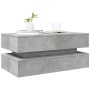 Coffee table with LED lights concrete gray 90x50x40 cm by , Coffee table - Ref: Foro24-839864, Price: 86,29 €, Discount: %