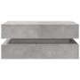 Coffee table with LED lights concrete gray 90x50x40 cm by , Coffee table - Ref: Foro24-839864, Price: 86,29 €, Discount: %