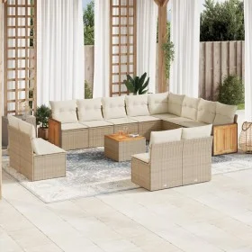 Garden sofa set with cushions 13 pieces beige synthetic rattan by , Garden sets - Ref: Foro24-3260560, Price: 878,63 €, Disco...