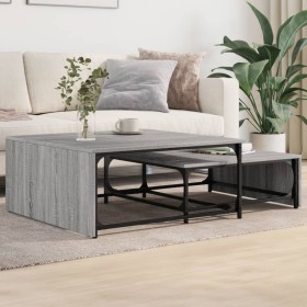 Stackable coffee tables 2 pieces wood and gray metal Sonoma by , Coffee table - Ref: Foro24-845334, Price: 80,92 €, Discount: %