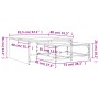 Stapelbare Couchtische 2 Stück aus Holz und grauem Metall Sonoma von , Couchtisch - Ref: Foro24-845334, Preis: 80,92 €, Rabat...