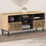 TV-Schrank aus massivem Mangoholz, 100 x 33 x 46 cm von , TV-Möbel - Ref: Foro24-358230, Preis: 130,09 €, Rabatt: %