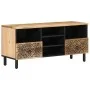 TV-Schrank aus massivem Mangoholz, 100 x 33 x 46 cm von , TV-Möbel - Ref: Foro24-358230, Preis: 130,09 €, Rabatt: %