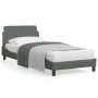 Bed frame with headboard in dark gray fabric 80x200 cm by , Beds and slatted bases - Ref: Foro24-373066, Price: 116,21 €, Dis...
