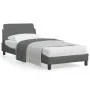 Bed frame with headboard in dark gray fabric 80x200 cm by , Beds and slatted bases - Ref: Foro24-373066, Price: 114,32 €, Dis...