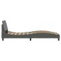 Bed frame with headboard in dark gray fabric 80x200 cm by , Beds and slatted bases - Ref: Foro24-373066, Price: 116,21 €, Dis...