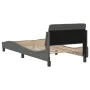 Bed frame with headboard in dark gray fabric 80x200 cm by , Beds and slatted bases - Ref: Foro24-373066, Price: 114,32 €, Dis...