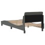 Bettgestell mit Kopfteil aus dunkelgrauem Stoff 80x200 cm von , Betten und Lattenroste - Ref: Foro24-373066, Preis: 116,21 €,...