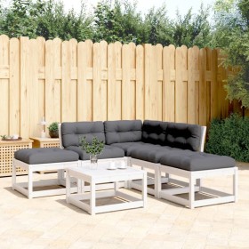 5-piece garden sofa set with solid white pine wood cushions by , Garden sets - Ref: Foro24-3216966, Price: 491,85 €, Discount: %