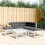 5-piece garden sofa set with solid white pine wood cushions by , Garden sets - Ref: Foro24-3216966, Price: 485,78 €, Discount: %