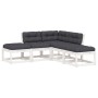 5-piece garden sofa set with solid white pine wood cushions by , Garden sets - Ref: Foro24-3216966, Price: 491,85 €, Discount: %